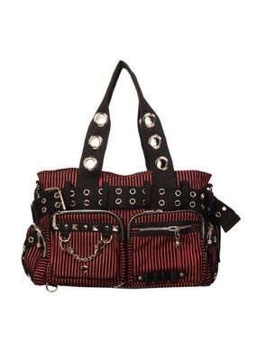 Vampire Freaks Lost Queen Pinstripe Punk Rock Purse